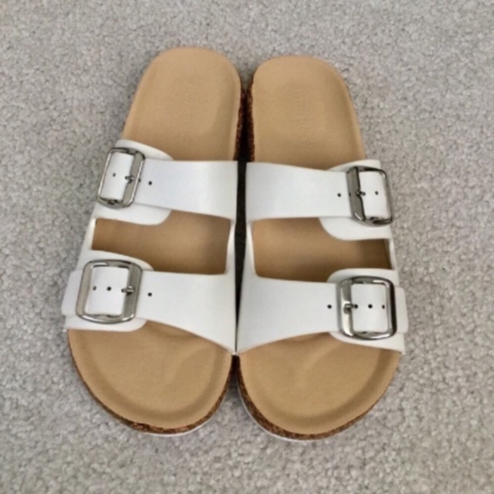 White Arizona Sandals